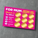 Surprise Scratch Card Gift Mum Mothers Day Christmas Birthday