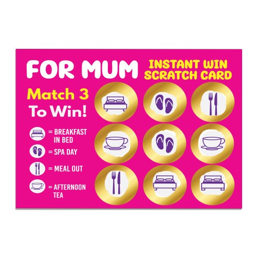 Mum Gift Surprise Scratch Card Gift Birthday Mothers Day