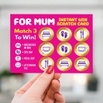 Mum Gift Surprise Scratch Card Gift Birthday Mothers Day