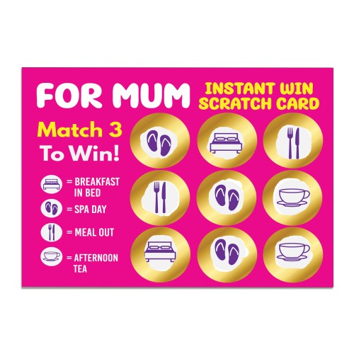 Gift for Mum Mums Scratch Card Christmas Birthday Mothers Day