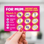 Gift for Mum Mums Scratch Card Christmas Birthday Mothers Day