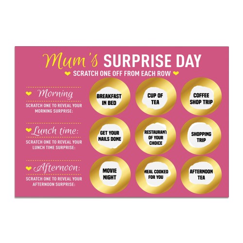 Mum Gift For Birthday Mothers Day Surprise Scratch Card