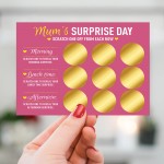 Mum Gift For Birthday Mothers Day Surprise Scratch Card