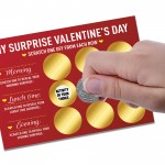 Valentines Day Scratch Card Suprise Gift For Him Her Men Women