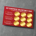 Valentines Day Scratch Card Suprise Gift For Him Her Men Women