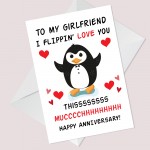 Funny Anniversary Card For Girlfriend Flippin Love You Card