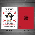 Funny Anniversary Card For Wife Flippin Love You Card Penguin