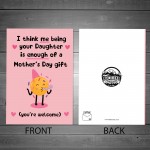 Funny Mothers Day Card For Mum Joke Mum Card Mum Card