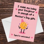 Funny Mothers Day Card For Mum Joke Mum Card Mum Card