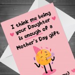 Funny Mothers Day Card For Mum Joke Mum Card Mum Card