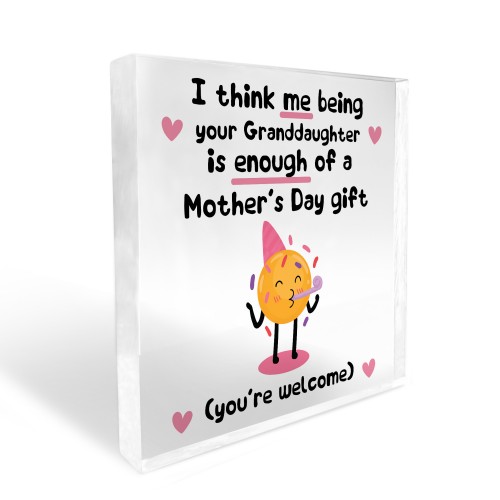 Funny Mothers Day Gift From Granddaughter Mothers Day Gifts Joke