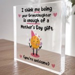 Funny Mothers Day Gift From Granddaughter Mothers Day Gifts Joke