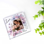 Personalised Mothers Day Birthday Gift For Mum Photo Block