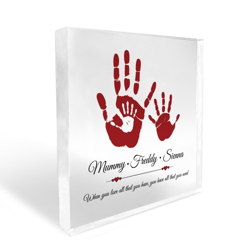 Personalised Gift For MUM On Mothers Day Birthday Handprint