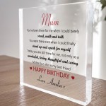 Personalised Mum Birthday Gift From Daughter Son Acrylic Plaque