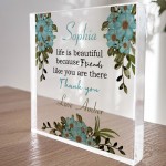 Friendship Gifts Acrylic Plaque Friendship Gift for Her Friends