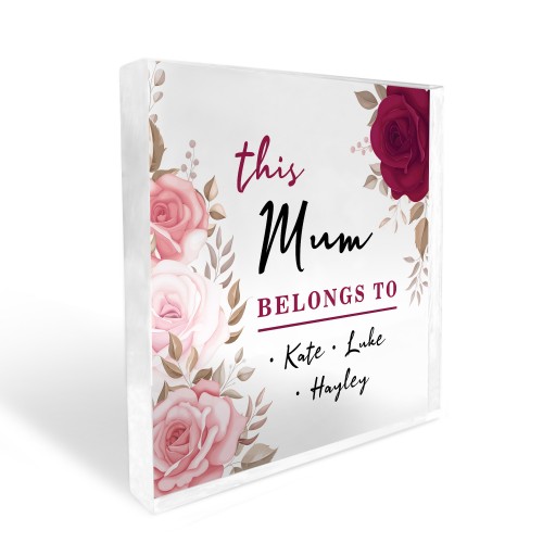 Gift For Mum For Mothers Day Birthday Personalised Plaque