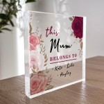 Gift For Mum For Mothers Day Birthday Personalised Plaque