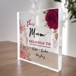 Gift For Mum For Mothers Day Birthday Personalised Plaque