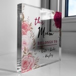 Gift For Mum For Mothers Day Birthday Personalised Plaque