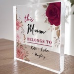 Gift For Mum For Mothers Day Birthday Personalised Plaque