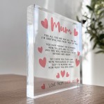 Personalised Plaque For Mum Gifts From Daughter Son Birthday