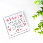 Personalised Plaque For Mum Gifts From Daughter Son Birthday