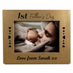 Personalised Photo Frame 1st Fathers Day Gift For Dad Daddy