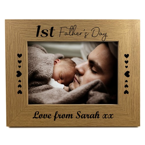 Personalised Photo Frame 1st Fathers Day Gift For Dad Daddy