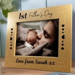 Personalised Photo Frame 1st Fathers Day Gift For Dad Daddy