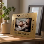 Personalised Photo Frame 1st Fathers Day Gift For Dad Daddy