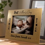 Personalised Photo Frame 1st Fathers Day Gift For Dad Daddy