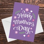 Mothers Day Card For Mum Nan Nanny Step Mum Mothers Day Card