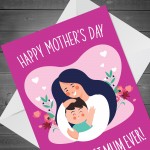 Mothers Day Card For BEST MUM Mothers Day Card With Envelope