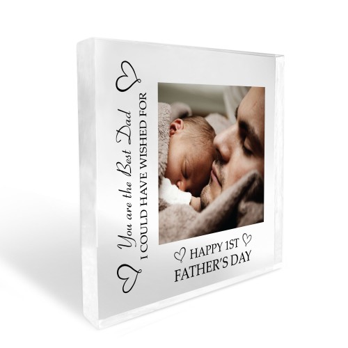 Fathers Day Gift For Dad Beautiful Personalised Photo Block