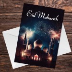 Eid Mubarak Celelbration Card Happy Eid Greetings Card Ramadan