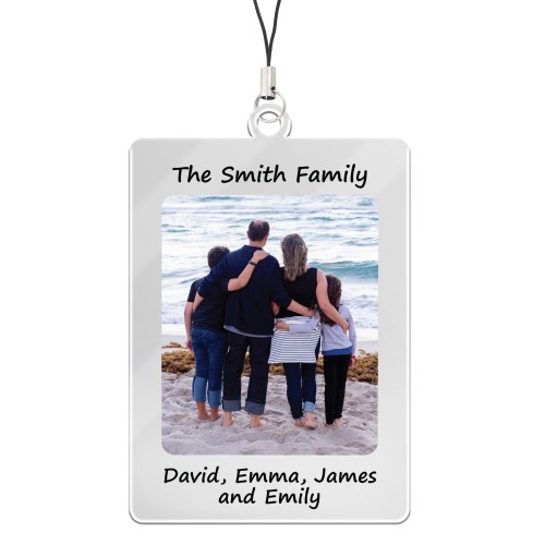 PERSONALISED PHOTO KEYRING FOR MUM DAD SURNAME KEYRING