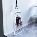 PERSONALISED PHOTO KEYRING FOR MUM DAD SURNAME KEYRING