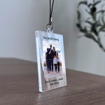 PERSONALISED PHOTO KEYRING FOR MUM DAD SURNAME KEYRING