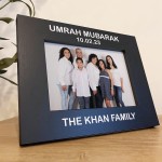 Umrah Mubarak Ramadan Gifts Personalised 7x5 Wooden Frame Family