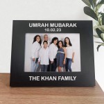 Umrah Mubarak Ramadan Gifts Personalised 7x5 Wooden Frame Family