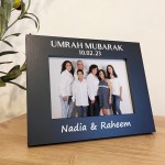 Umrah Mubarak Personalised 7x5 Wooden Photo Frame Ramadan 