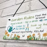 Hanging Garden Rules Sign Perfect For Gardeners Wall Door Sign