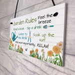 Hanging Garden Rules Sign Perfect For Gardeners Wall Door Sign