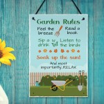 Garden Rules Sign A4 Wall Fence Plaque Beautiful Sign For Garden