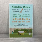 Garden Rules Sign A4 Wall Fence Plaque Beautiful Sign For Garden