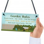 GARDEN RULES SIGN For Garden Perfect For Gardeners Wall Sign