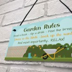 GARDEN RULES SIGN For Garden Perfect For Gardeners Wall Sign