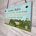 GARDEN RULES SIGN For Garden Perfect For Gardeners Wall Sign