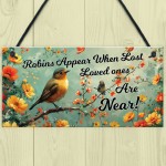 Garden Plaque Summer House Sign Garden Shed Sign Robins Appear